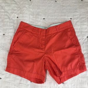 Coral JCrew shorts